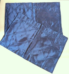 Spencer Enterprises Navy Blue Diamond Taffeta  Rod Pocket Valance 54 x 18 - Picture 1 of 4