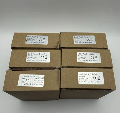 6Pcs Under Cabinet Lighting LED Light Kit Closet Kitchen Puck Lights Hand Motion - Image 1 of 4