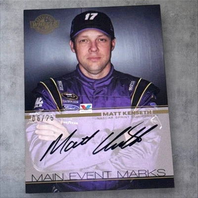 Matt Kenseth NASCAR 75 GREATEST signed card 2011 WHEELS MAIN EVENT MARKS #06/25 - Image 1 of 2