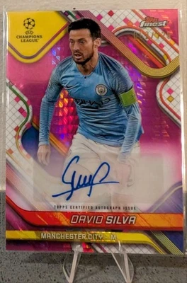 2024-25 Topps Finest  David Silva Champions League /125 Pink Prism Auto BA-DS - Image 1 of 2