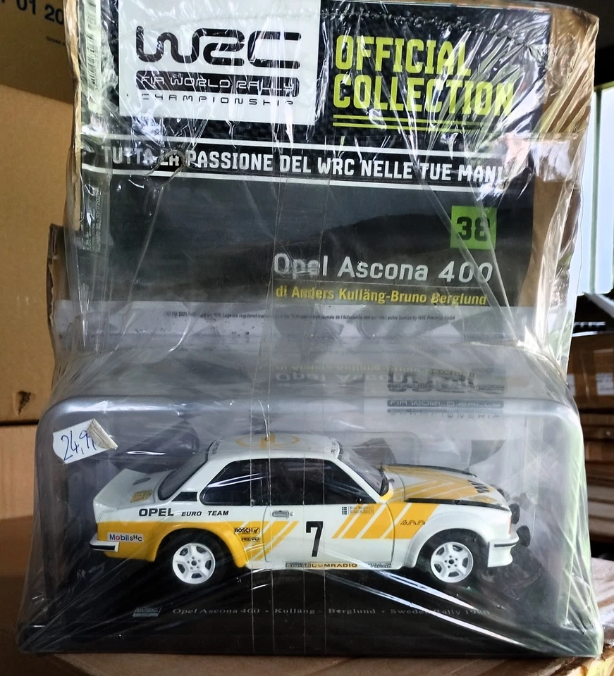 OPEL ASCONA 400 KULLANG/BERGLUND RALLY SVEZIA 1980 (HACHETTE/ALTAYA 1:24) SIGIL. - Immagine 1 di 1