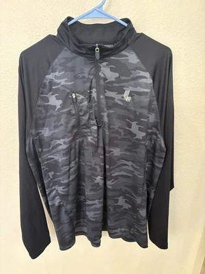 LIV Golf 1/4 Zip Pullover Shirt Camo Black Men's Large Long Sleeve Ahead - Image 1 of 4