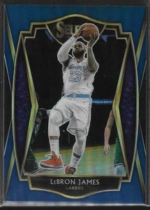 2020-21 Panini Select LeBron James LA Lakers Premier Level Blue Prizm Card 113 - Bild 1 von 2