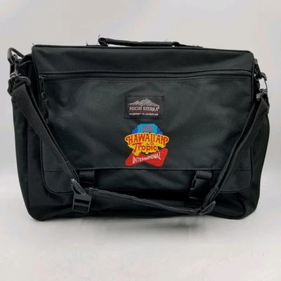 Nuevo Maletín Bolso Cartera Vintage Miss Hawaiian Tropic Judge Negro Lona RARO Foto 1 de 4