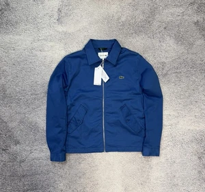 Lacoste Harrington Jacket Blue Men’s S FR46 Organic Cotton Gabardine New Tags - Picture 1 of 12