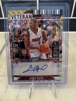 CHRIS BOSH 2024-25 MOSAICO CONTENDIENTES VETERANO NEGRO ORO AUTOMÁTICO/8 PRIMERO EN IMPRIMIR Foto 1 de 3