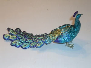 Metal Peacock Figurine, Magnetic Door, Jewelry, Gemstones, NEW - Picture 1 of 4