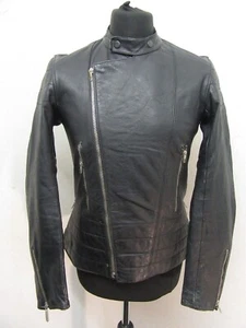 VINTAGE 70's LEATHER PERFECTO MOTORCYCLE JACKET SIZE UK XS - Picture 1 of 20