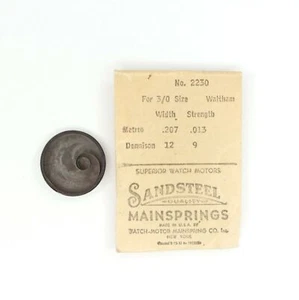 Waltham 3/o Size Mainspring Pocket Watch Part #2230 - BV623 - Picture 1 of 2