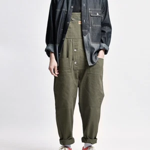 Men Cargo Overalls Pockets Suspender Casual Loose Pants Dungarees Fashion Summer - Picture 1 of 14
