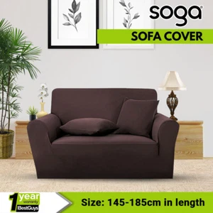 SOGA 2-Seater Sofa Cover Coffee - Picture 1 of 9