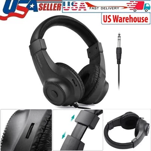 Wired Stereo Monitor Headphones Over Ear Headset for Guitar Amplifier Mixer R8L2 - Picture 1 of 12