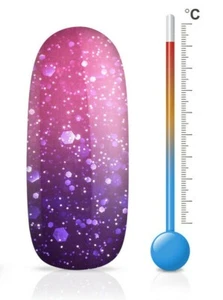 Jolifin LAVENI Shellac Gellack - Thermo purple-pink Glitter 10ml UV/LED #S1730 - Bild 1 von 6