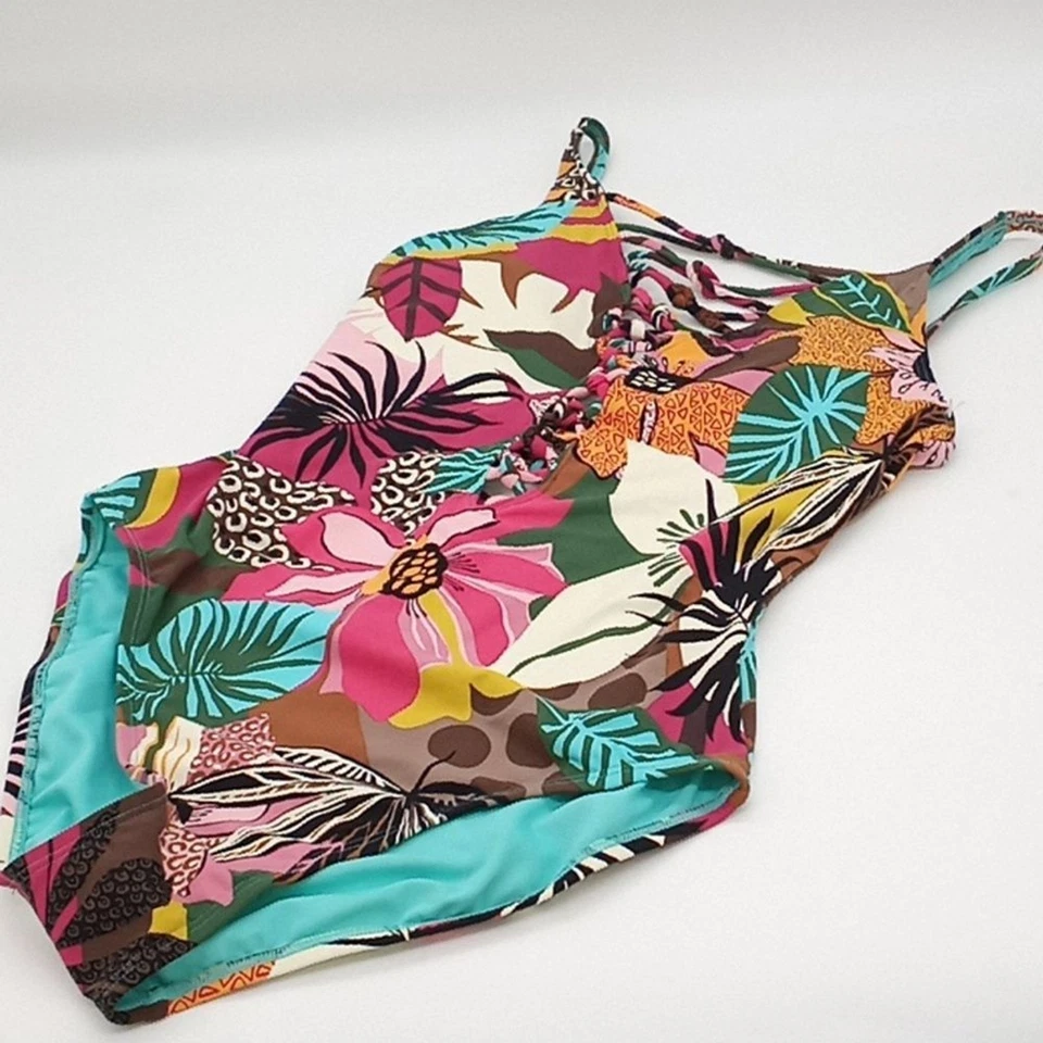 Traje de baño BLEU Rod Beattie para mujer 6 Run Wild‎ con cordones sumergirse una pieza nuevo sin etiquetas Foto 1 de 4