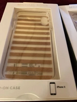 (2) Funda a Presión Michael Kors iPhone X Oro Rosa Foto 1 de 4
