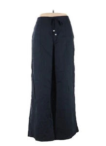 NEW Ralph Lauren Black Label Women 16 Navy Blue Wide Leg 100% Linen Dress Pants - Picture 1 of 12
