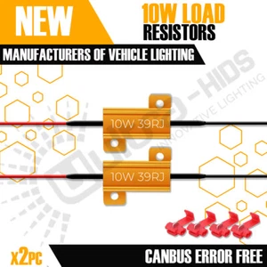 2 x 10w 39 OHM LED RESISTOR DECODER CANCELLER CANBUS number plate vw audi skoda - Picture 1 of 7