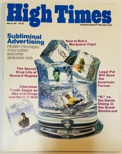 HIGH TIMES FRANK ZAPPA VINTAGE MARCH 1980 MARIJUANA MAGAZINE NOS WEED 420 N/M - Picture 1 of 3