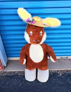 Seltener Vintage riesig 3,25 Fuß Stehendes Plüschtier Ostern Hase Kaninchen großes Einzelhandelsdisplay - Bild 1 von 12