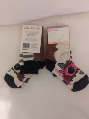 NWT LittleMissMatched, 2 packs of 2 Socks, Age 4-9 - Image 1 of 4