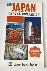 Vintage 1966 Japan Travel Companion Guide Book Brochure JTB Bureau Map - Picture 1 of 14