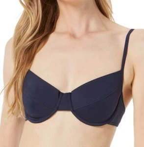 Michael Michael Kors Women's Solid Underwire Bikini Top, Navy, Medium , $82 - Picture 1 of 5