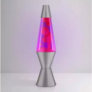 Lámpara de lava Fucsia Mirage 14,5 pulgadas rosa y violeta movimiento cera líquido luz nocturna nueva - Imagen 1 de 6