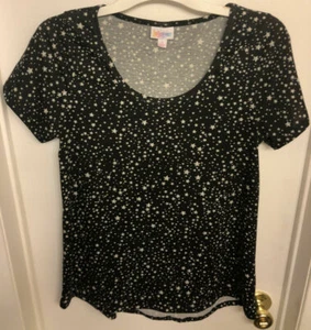 Lularoe Classic T schwarz mit weißen Sternen klein - Bild 1 von 4