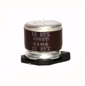 25 pz condensatore elettrolitico SMD 100uF 50V +85°C φ10x10 mm RV-50V101MH10U-R ELNA - Foto 1 di 4