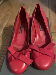 Red Shoes Size 37 By Pied A Terre - Picture 1 of 6