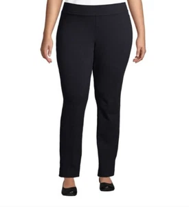 Catherines Plus Black Stretch Waist Slim Legs Pants Petite 5X, 34/36 - Picture 1 of 3