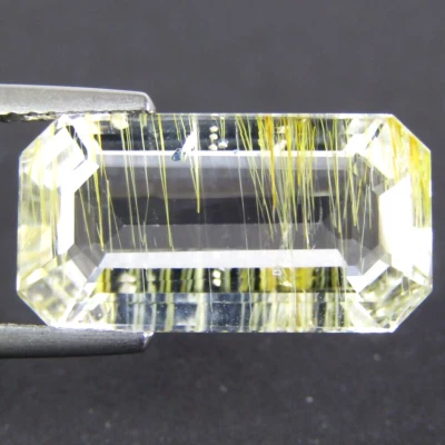 12.24Cts EXQUISITO TOPACIO BLANCO NATIRAL CORTE ESMERALDA CON AGUJA PIEDRAS PRECIOSAS SUELTAS Foto 1 de 3