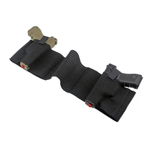 Mesh Elastic Belly Band Holster with Mag Slot Dual Holster for Carry 2 Pistols - Picture 1 of 14