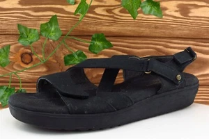 Grasshoppers Size 8 M Black Strappy Fabric Women Sandal Shoes - Picture 1 of 7
