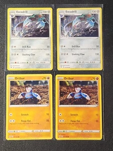 2x Excadrill 122/185 & 2x Drilbur 091/185 Pokemon card Vivid Voltage NM - Picture 1 of 1
