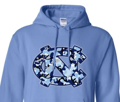 Не бывшая в обращении - Университет Северной Каролины - Tarheels - футбол колледжа - камуфляж - толстовка с капюшоном - Изображение 1 из 4