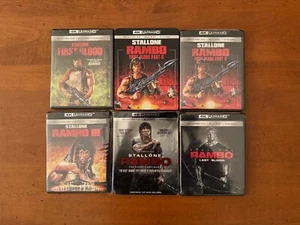 RAMBO COLLECTION - 4K UKTRA HD/BLU-RAY - 5 MOVIES/6 SETS - 2 W/SLIPCOVERS - NEW! - Imagen 1 de 15