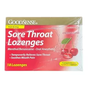 Goodsense 6 Pack Sore Throat Lozenges Cherry 18ct Each - 06/2027 - 108 Total - Picture 1 of 4