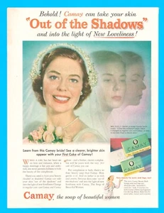 1952 CAMAY SOAP cosmetics BRIDE vintage PRINT AD wedding beautiful women - Picture 1 of 3