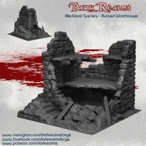 Ruinierter Wachtturm | LOTR | Sturmschutz | D&D | Pathfinder | AoS | RPG - Bild 1 von 2