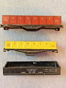 Lionel Metal Freight Car Shells - Set of 3 for Parts ~ TS  - Picture 1 of 10