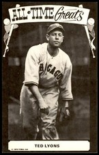 1973 TCMA ALL-TIME GREATS POSTCARDS - TED LYONS WHITE SOX