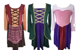 New dress Halloween costume girl toddler Sandersons sisters Hocus Pocus 2 5 6 8 - Picture 1 of 14