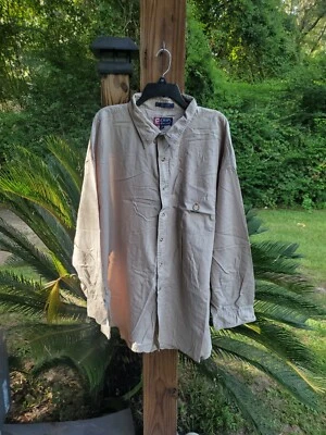 Camisa Chaps Ralph Lauren De Colección Algodón Para Hombre Lg Caqui Beige Talla 4XB Foto 1 de 4