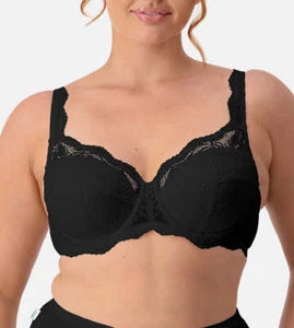 Formfit Lace Comfort WP Bra, Black, Sizes: 12-20, Cup C-E, Triumph Lingerie - Picture 1 of 2
