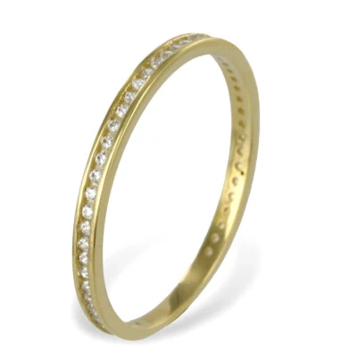 ECHT GOLD *** Zirkonia Memory-Ring Vorsteckring Beisteckring Gr. 50 (16) - Bild 1 von 2