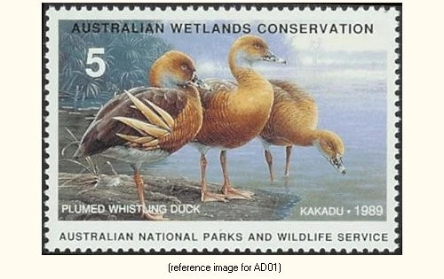 HALFPRICEINTERNAT Australia Duck Stamp 1989 $5.00 - Image 1 of 1