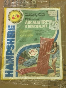 Vintage Mid Century Modern Air Mattress Beach Pool Float Flote Yellow NOS - Picture 1 of 2