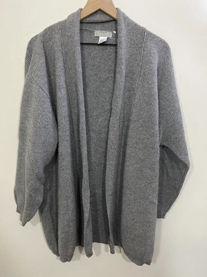 Cárdigan plumero Scandi Minimalista Angora Mezcla Cachemira XL Silencioso Lujo Preppy Foto 1 de 4