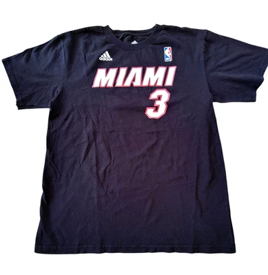 Camiseta de baloncesto Adidas Miami Heat Dwyane Wade para jóvenes talla grande 14/16 negra NBA Foto 1 de 4